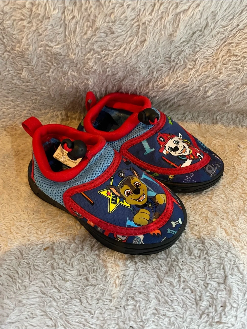 Paw Patrol Blue and Red Kids Hook-and-Loop Slip-On Sneakers